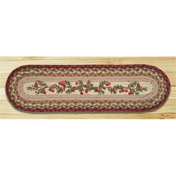 Capitol Earth Rugs Cranberries Oval Stair Tread 49-ST390C